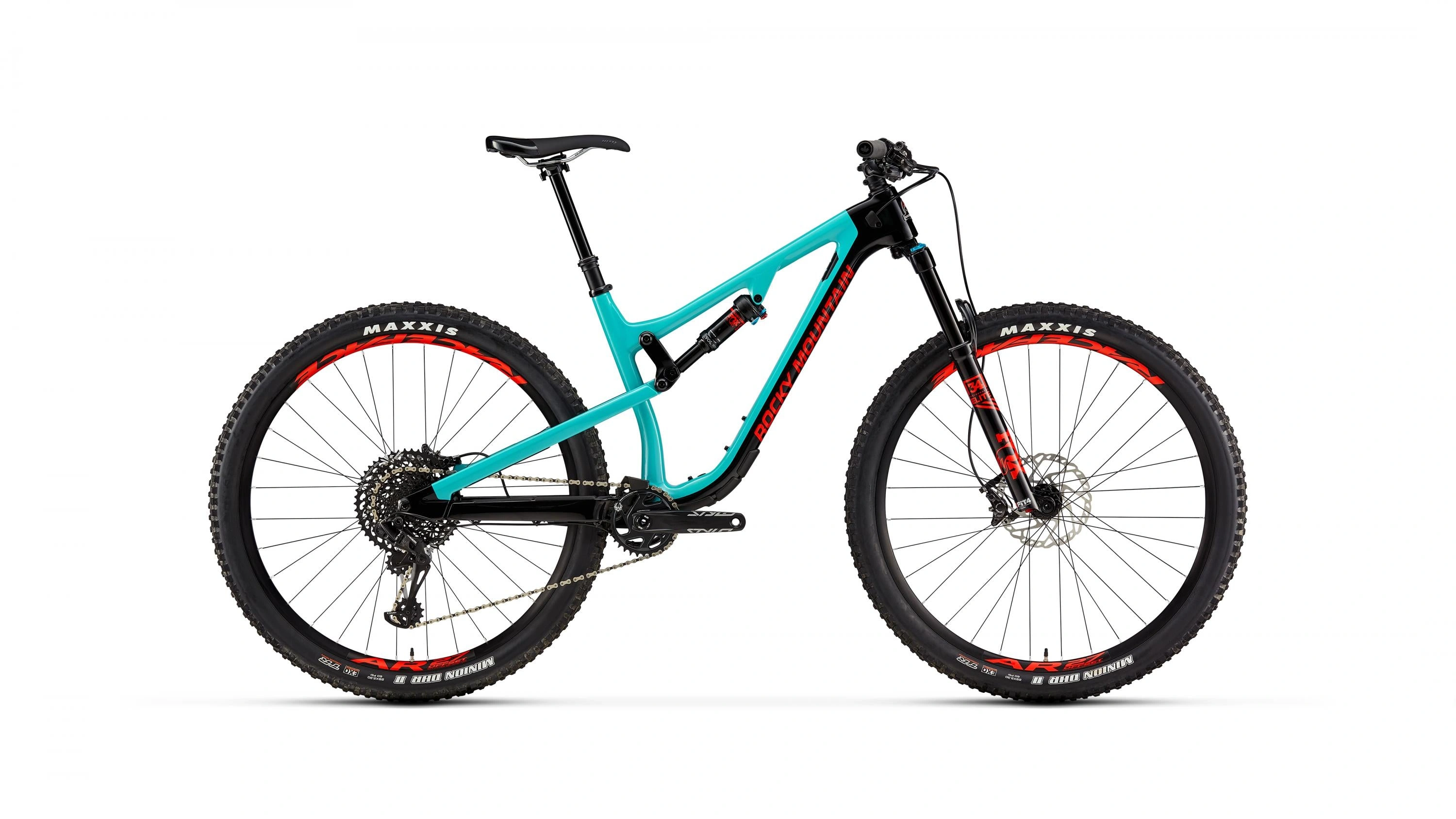 Rocky Mountain Instinct: Carbon 50, Large, Black & Blue. Ride the wild. Conquer the trails. 2019 legend.